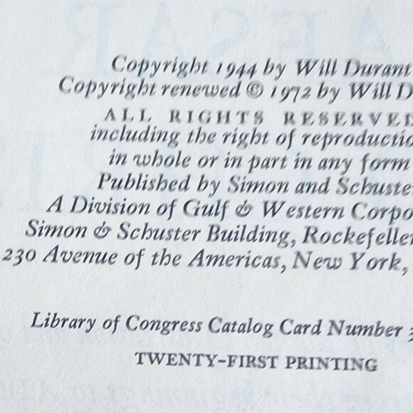 Will Durant The Story of Civilization Part III: Caesar and Christ 1944 - Picture 11 of 14